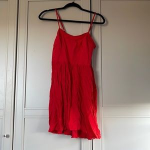 Red mini dress
